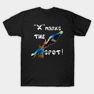 X Marks The Spot, v. White Text T-Shirt